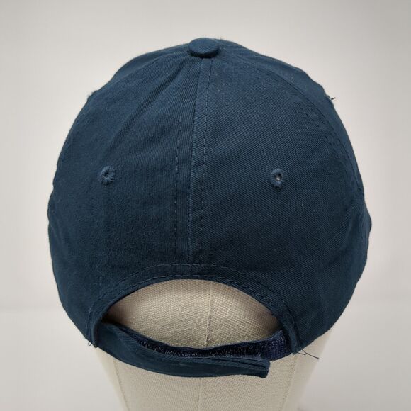 USA American Flag Patch Strapback Hat Blue One Size Eagle Crest 6 Panel - Picture 5 of 8